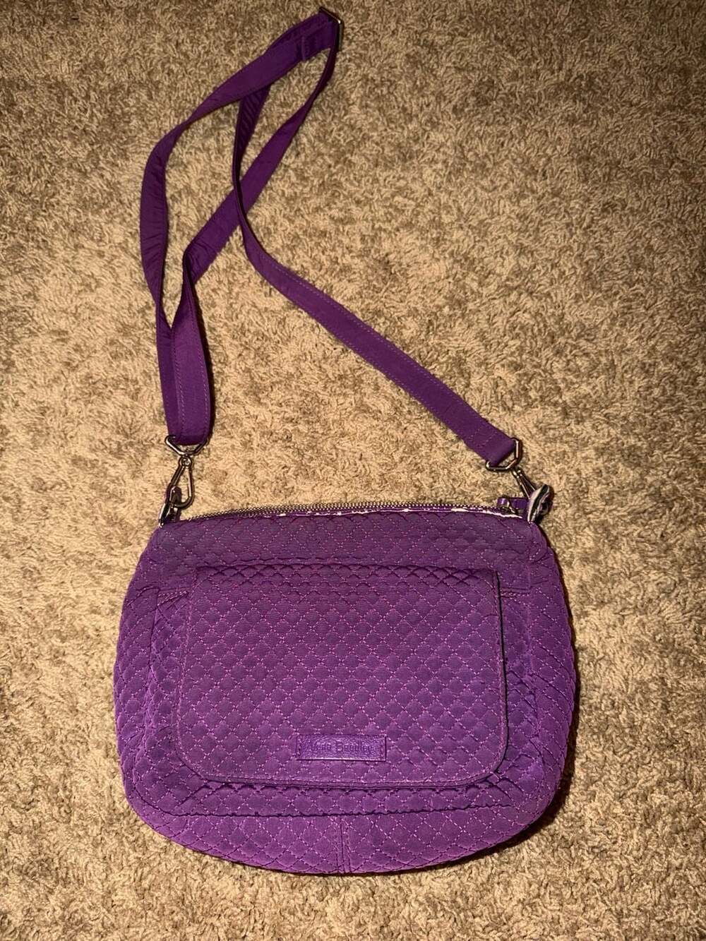 Vera Bradley Quilted Purple Crossbody Bag